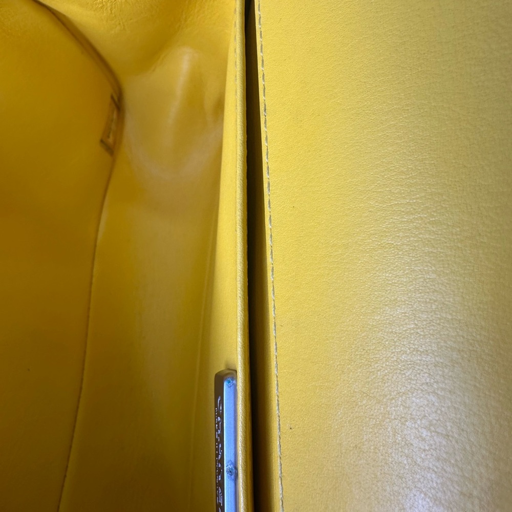 Chanel Yellow Python Crossbody Bag With Silver Ch… - image 8